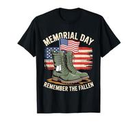 Memorial Day Remember The Fallen Veteran Militar Vintage Camiseta