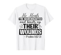 Memorial de condolencias Christian He Heals The Brokenhearted Grief Camiseta