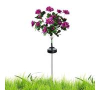 Memorial Floral LED Cemetery Garden Flowers, Solar Outdoor Flower 56 Color Leds Artificial Lawn Decoration Patio Yard Porch Terrace Decor Suitable Ideal For Usages Scenarios