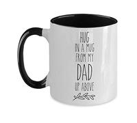 Memorial for loss of father dad coffee is a hug in a mug rae dunn kitchen inspired Mugs, taza de cerámica de dos tonos, perdón por tu pérdida, condolencia, simpatía de un ser querido, ideas de