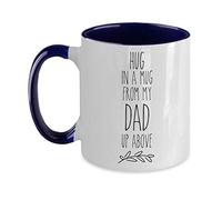 Memorial for loss of father dad coffee is a hug in a mug rae dunn kitchen inspired Mugs, taza de cerámica de dos tonos, perdón por tu pérdida, condolencia, simpatía de un ser querido, ideas de