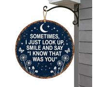 Memorial Garden Decor | Hangable Round Metal Bereavement Ornament