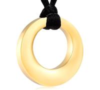 memorial jewelry Collar de urna de cremación para las mujeres y los hombres, el círculo de la vida de la eternidad conmemorativo colgante de cenizas, Acero inoxidable, No es una piedra preciosa