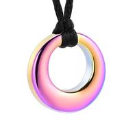 memorial jewelry Collar de urna de cremación para las mujeres y los hombres, el círculo de la vida de la eternidad conmemorativo colgante de cenizas, Acero inoxidable, No es una piedra preciosa