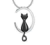 memorial jewelry Collar de urna de gato para cenizas para mujeres y hombres, colgante de cremación, collar para cenizas de acero inoxidable, joyas conmemorativas