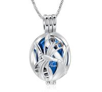 memorial jewelry Cremación joyería libélula urna medallón colgante ceniza Keepsake urna collar para mujeres hombres con pequeño tarro de almacenamiento urna joyería, Acero inoxidable