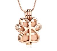 memorial jewelry Joyas de cremación para mascota, collar de urna de acero inoxidable con urna hueca para cenizas, Acero inoxidable, No es una piedra preciosa