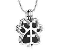 memorial jewelry Joyería Conmemorativa para Siempre en mi corazón, no más por mi Lado Cremación Pet Urn Collar Tornillo se Abre y Lock Cenizas Colgante Joyas para Perro Gato