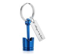 memorial jewelry Llavero de urna de cremación de la parte del coche para los hombres Motor Pistón Ceniza Keepsake, Acero inoxidable, Sin piedras preciosas