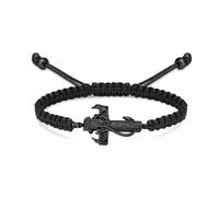 memorial jewelry Pulsera de urna de cruz con gancho de pez para cenizas para hombres y mujeres, hecha a mano, cuerda trenzada para cremación, colgante de recuerdo de ciervo, cuernos de ciervo, soporte