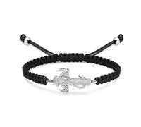 memorial jewelry Pulsera de urna de cruz con gancho de pez para cenizas para hombres y mujeres, hecha a mano, cuerda trenzada para cremación, colgante de recuerdo de ciervo, cuernos de ciervo, soporte