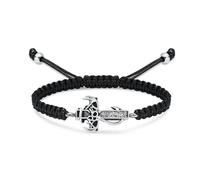 memorial jewelry Pulsera de urna de cruz con gancho de pez para cenizas para hombres y mujeres, hecha a mano, cuerda trenzada para cremación, colgante de recuerdo de ciervo, cuernos de ciervo, soporte