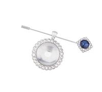 Memorial Photo Locket Encanto Para Ramo De Boda Aleación Accesorios De Joyería Brillante Con Cabujones De Cristal Redondo Personalizar Joyería Nupcial Personalizar, talla única, como se describe