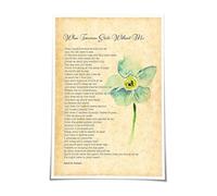 Memorial & Sympathy Gift Idea - When Tomorrow Starts Without Me Poem on Canvas, Comforting Wall Decor(Unframed,12x18inch(30x45cm))