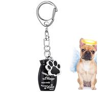 Memorial Urn Keyring - Pet Loss Keepsake, Sympathy Jewelry Gift | Aluminum Alloy Puppy Paw Charm Tube Cremation Ash Holder Cylinder with Waterproof Seal for Funeral Burial Ceremonies