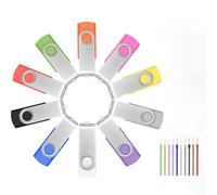 Memorias Flash USB 10 Piezas 2 GB PenDrive - Práctico Bien 2GB Pen Drive Almacenamiento de Dato Flash Drive - Portátil Llave USB 2.0 Multicolor con Conjunto de 10 Cordones para Fotógrafo by FEBNISCTE