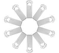 Memorias USB 32GB, [10 Unidades] Metal Memoria USB 32 GB Mini Pen Drive USB 2.0 Memoria Flash 32GB para Computadoras, Tabletas Almacenamiento de Datos Externo (Plata)