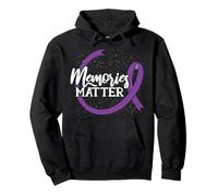 Memories Matter Cinta púrpura de Alzheimer Meme Sudadera con Capucha
