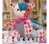 Memory Bear Template Ruler Set, 10PCS Memory Bear Sewing Pattern, Memory Bear Manual Quilting Rulers and Templates, Non-Slip Clear Acrylic Tailor Sewing Tool for Sewing Lovers (Size : Large(15 Inch)