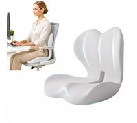 Memory Foam Seat Cushion for Office Chair, Ergonomic Coccyx Support Cushion for Long Sitting, Orthopaedic Desk Chair Cushion with Pressure Relief for Home, Work & Car Use (Light Gray)