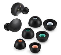 Memory Foam Tips for Samsung Galaxy Buds 2 / Plus/Beats Studio Buds, No Silicone Eartips Pain, Anti-Slip Replacement Ear Tips, Fit in The Charging Case, 3 Pairs (Assorted Sizes S/M/L, Black)