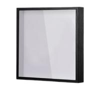 Memory Frame Box - Wood Density Board 22x22cm | Travel Memory Box, Top Loading Shadow Keepsake Display Frame | Ticket Postcard Photo Storage Organizer For Travel Collection Home Decor