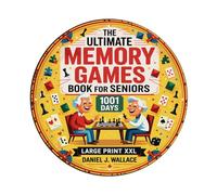 Memory Games For Seniors - Cartel redondo de metal vintage con diseño de libro de rompecabezas para personas mayores, póster de metal retro para oficina, sala de estar, bar, decoración de pared, 8 x 8