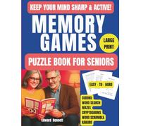Memory Games Puzzle Book for Seniors Large Print: Sudoku, Word Search & More - Fun Gift for Grandparents