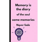 Memory is the diary of the soul some memories never fade: Funny gift notebook journal friends and family