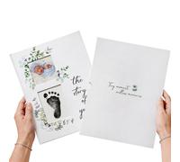 Memory Journal, Pregnancy Childhood Keepsake, 9x9 Inches Hardcover with Photo Slots, Premium Paper, Whimsical Illustration Design with Modern Style, Growth Tracker for Boys and Girls