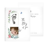 Memory Journal, Pregnancy Childhood Keepsake, 9x9 Inches Hardcover with Photo Slots, Premium Paper, Whimsical Illustration Design with Modern Style, Growth Tracker for Boys and Girls