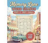 Memory Lane Word Search: Classic Americana Puzzles from the 1950s-1960s (Nostalgic Extra Large Print Puzzle Series)