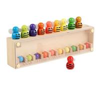 Memory Matching Game - Educational Color Learning Toy | Bee Shape Color Matching Toy | Wood Memory Games, Interactive Guessing Game for Travel Kids Classroom Home Preschool, Wooden