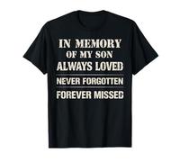 Memory of My Son Always Loved Never Forgotten Son Memorial Camiseta
