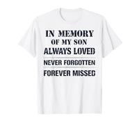 Memory of My Son Always Loved Never Forgotten Son Memorial Camiseta