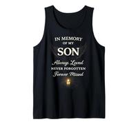 Memory of My Son Always Loved Never Forgotten Son Memorial Camiseta sin Mangas
