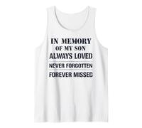 Memory of My Son Always Loved Never Forgotten Son Memorial Camiseta sin Mangas