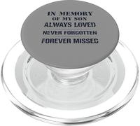 Memory of My Son Always Loved Never Forgotten Son Memorial PopSockets PopGrip para MagSafe