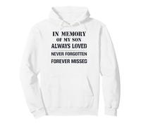 Memory of My Son Always Loved Never Forgotten Son Memorial Sudadera con Capucha