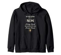 Memory of My Son Always Loved Never Forgotten Son Memorial Sudadera con Capucha