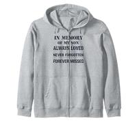 Memory of My Son Always Loved Never Forgotten Son Memorial Sudadera con Capucha