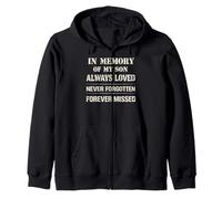 Memory of My Son Always Loved Never Forgotten Son Memorial Sudadera con Capucha