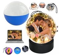 Memory Orb Video Player, 2.76" Crystal Video Orb (Blue Desktop) | Memory Orb Ball, 4GB Digital Frame, Personalized Gift for Christmas, Wedding, Home Décor, Memorial for Pet & Loved Ones