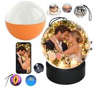 Memory Orb Video Player, 2.76" Crystal Video Orb (Orange Mobile) | Memory Orb Ball, 4GB Digital Frame, Personalized Gift for Christmas, Wedding, Home Décor, Memorial for Pet & Loved Ones
