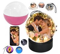 Memory Orb Video Player, 2.76" Crystal Video Orb (Pink Mobile) | Memory Orb Ball, 4GB Digital Frame, Personalized Gift for Christmas, Wedding, Home Décor, Memorial for Pet & Loved Ones