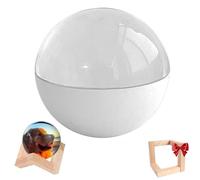 Memory Sphere Lamp, 3D Video Crystal Ball Projector Night Light, Digital Display Personalized USB Rechargeable LED Custom Orb, Photo Video Player for Anniversary Birthday Wedding Gifts (Basic,White)
