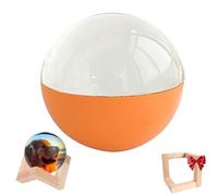 Memory Sphere Lamp, 3D Video Crystal Ball Projector Night Light, Digital Display Personalized USB Rechargeable LED Custom Orb, Photo Video Player for Anniversary Birthday Wedding Gifts (Basic,Orange)