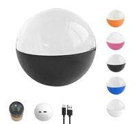 Memory Sphere Lamp, Crystal Ball Video Player,2.7in 3D Crystal Ball DIY Personalized Display Sphere,Support Mobile App Upload,for Home Decor, Holiday & Birthday Gifts (Black)