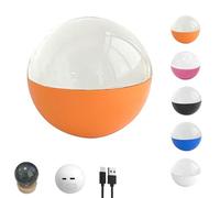 Memory Sphere Lamp, Crystal Ball Video Player,2.7in 3D Crystal Ball DIY Personalized Display Sphere,Support Mobile App Upload,for Home Decor, Holiday & Birthday Gifts (Orange)