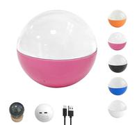 Memory Sphere Lamp, Crystal Ball Video Player,2.7in 3D Crystal Ball DIY Personalized Display Sphere,Support Mobile App Upload,for Home Decor, Holiday & Birthday Gifts (Pink)